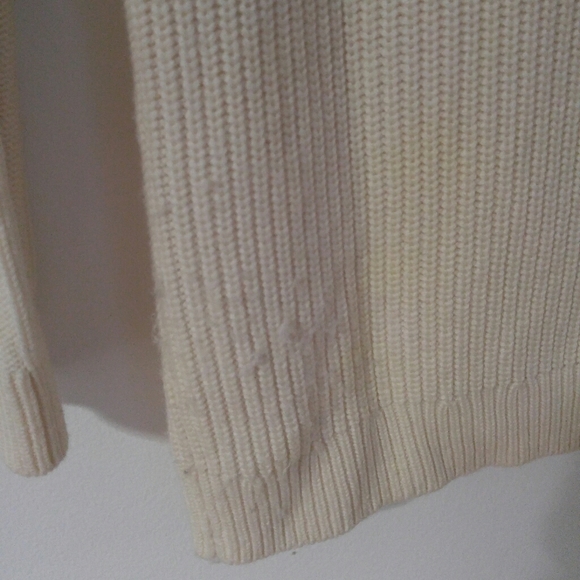 Vintage Ann Taylor Cream Cable Knit Sweater - Picture 9 of 9